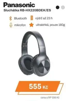 Expert Panasonic Sluchátka RB-HX220BDEK/ES nabídka