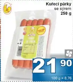 Jip Kuřecí párky se sýrem nabídka