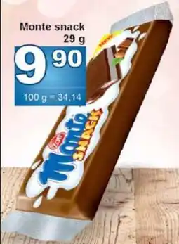 Jip Monte snack nabídka