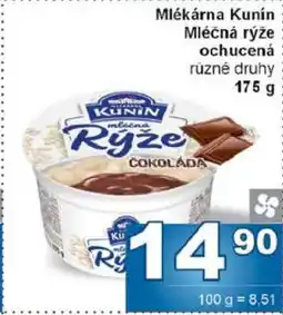 Jip Mlékárna Kunín Mléčná rýže ochucená nabídka