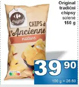 Jip Original tradiční chipsy nabídka
