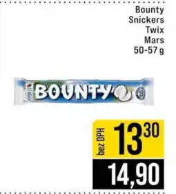 Jip Bounty, Snickers, Twix, Mars nabídka