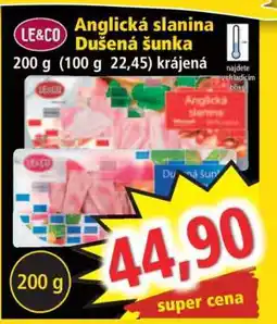 Norma Anglická slanina Dušená šunka nabídka