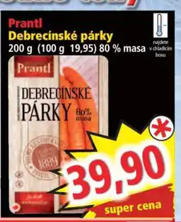 Norma Prantl Debrecínské párky nabídka