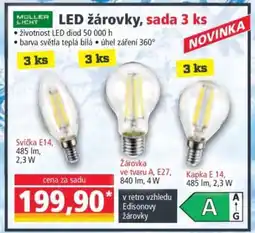 Norma LED žárovky, sada 3 ks nabídka