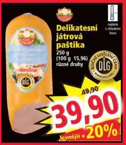 Norma Delikatesní játrová paštika nabídka