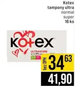 Jip Kotex tampony ultra nabídka