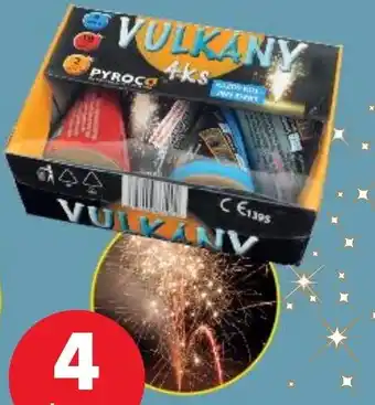 Vulkány sada fontán