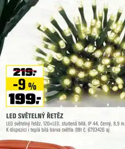 OBI Led světelný řetěz nabídka