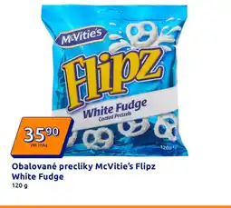 Action Obalované preclíky McVitie's Flipz White Fudge nabídka