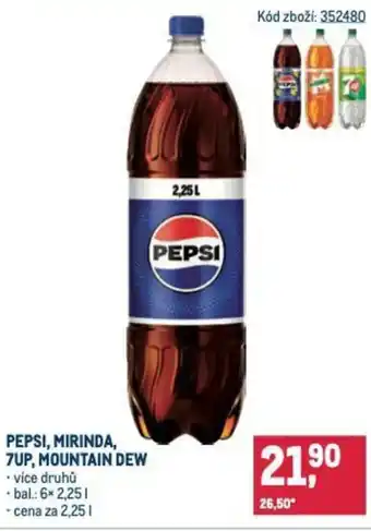 Pepsi, mirinda, 7up, mountain dew