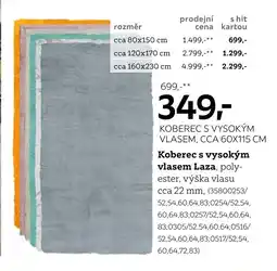 XXXLutz Koberec s vysokým vlasem Laza nabídka