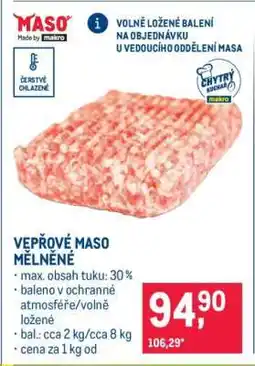 Makro Vepřové maso mělněné nabídka