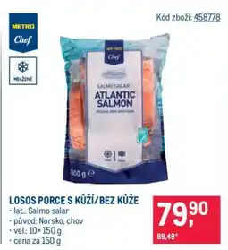 Makro Losos porce s kůží, bez kůže nabídka