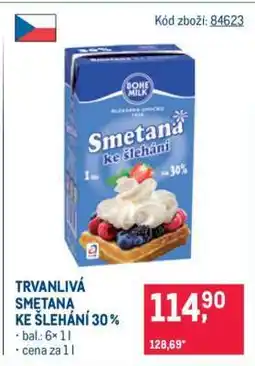 Makro Trvanlivá smetana ke šlehání 30 % nabídka