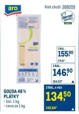 Makro Gouda 48% plátky nabídka