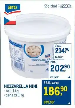 Makro Mozzarella mini nabídka