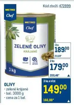 Makro ZELENÉ OLIVY KRÁJANÉ nabídka