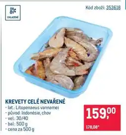 Makro Krevety celé nevařené nabídka