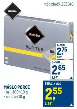 Makro MÁSLO PORCE nabídka