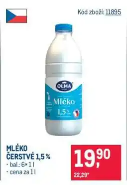 Makro Mléko čerstvé 1,5 % nabídka