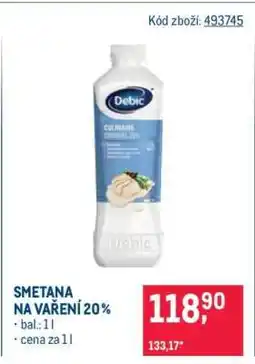 Makro SMETANA NA VAŘENÍ 20 % nabídka