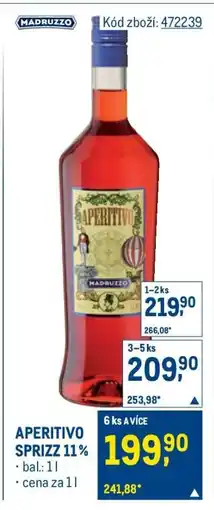 Makro APERITIVO SPRIZZ 11 % nabídka