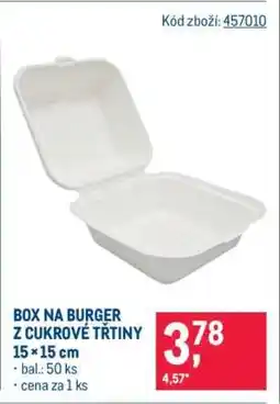 Makro BOX NA BURGER Z CUKROVÉ TŘTINY nabídka