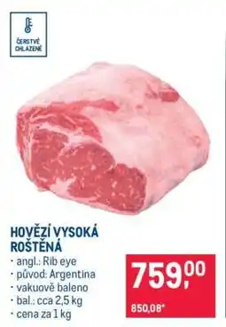 Makro Hovězí vysoká roštěná nabídka
