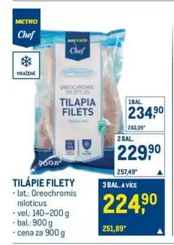 Makro Tilápie filety nabídka