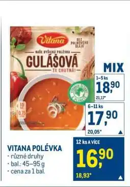 Makro Vitana Polévka nabídka