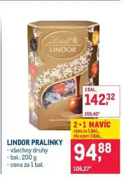 Makro Lindor pralinky nabídka