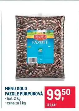 Makro Menu Gold fazole purpurová nabídka