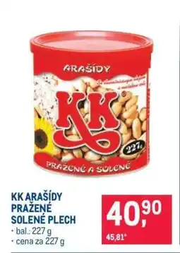 Makro KK arašídy pražené solené plech nabídka