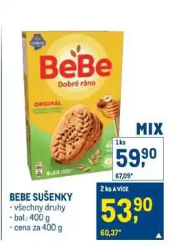 Makro BeBe sušenky nabídka