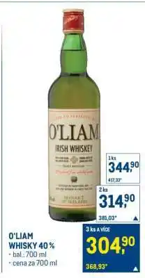 Makro O'LIAM WHISKY 40 % nabídka