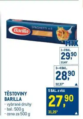Makro TĚSTOVINY BARILLA nabídka
