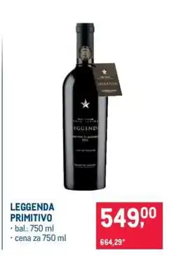 Makro LEGGENDA PRIMITIVO nabídka