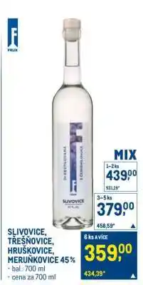 Makro SLIVOVICE, TŘEŠŇOVICE, HRUŠKOVICE, MERUŇKOVICE 45 % nabídka