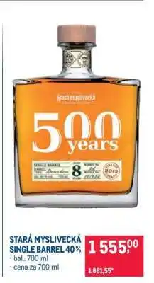Makro STARÁ MYSLIVECKÁ SINGLE BARREL 40 % nabídka