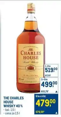 Makro THE CHARLES HOUSE WHISKY 40% nabídka