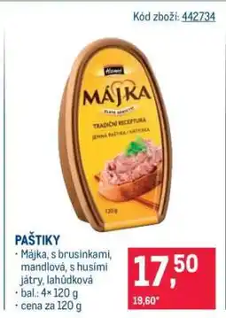 Makro Paštiky nabídka