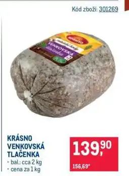 Makro KRÁSNO VENKOVSKÁ TLAČENKA nabídka
