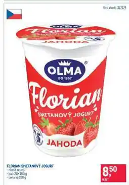 Makro Florian Smetanový jogurt nabídka