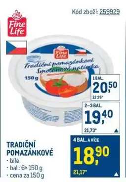 Makro Tradiční pomazánkové nabídka