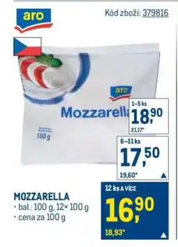 Makro Mozzarella nabídka