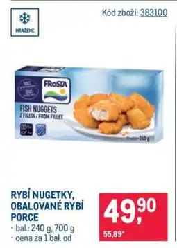 Makro RYBÍ NUGETKY, OBALOVANÉ RYBÍ PORCE nabídka