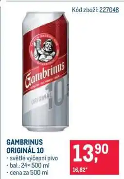 Makro Gambrinus Originál 10 nabídka