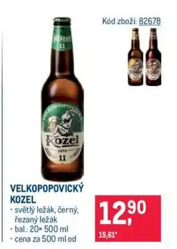 Makro Velkopopovický Kozel nabídka