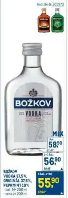Makro BOŽKOV VODKA 37,5 %, ORIGINÁL 37,5 %, PEPRMINT 19 % nabídka